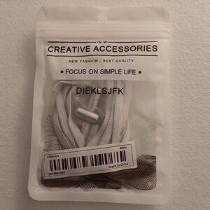 NWT Shoelaces No Tie Tie-less Tieless No Lace Shoe Lace Tennis Shoes Sneakers LG